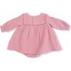 Muslin Puffed Long Sleeve Bubble with Skirt, Rose Elegance - Dresses - 2