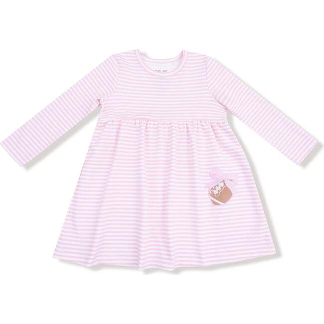 Long Sleeve Play Dress, Football Stripes
