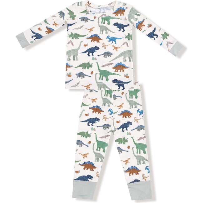 Long Sleeve Loungewear Set, Washy Dinos