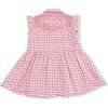 Western Pearl Snap Dress, Rose Pink Plaid - Dresses - 3