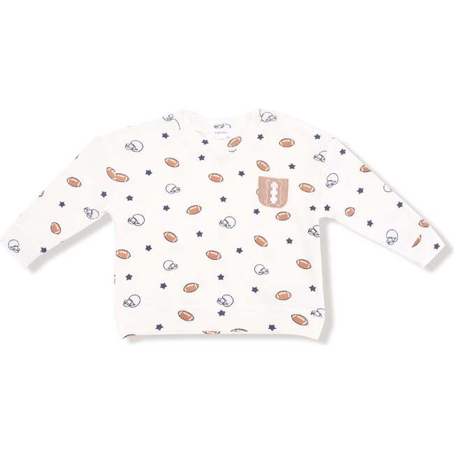 Drop Sleeve Shirt with Pocket and Jogger, Footballs and Stars - Mixed Apparel Set - 2