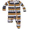 Glow In The Dark 2 Way Zipper Footie, Halloween Paper Garland - Footie Pajamas - 1 - thumbnail