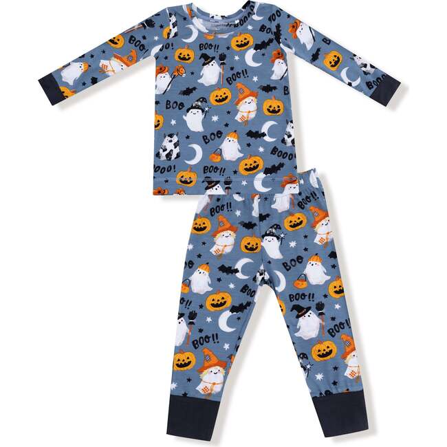 Glow In The Dark Long Sleeve Loungewear Set, Costumed Ghosts