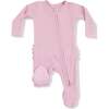 2 Way Zipper Ruffle Back Footie, Waffle Cameo - Footie Pajamas - 1 - thumbnail