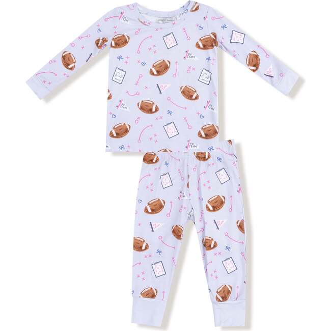 Long Sleeve Loungewear Set, Touchdown Time Lavender