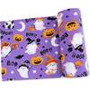 Glow In The Dark Swaddle Blanket, Costumed Ghosts Purple - Swaddles - 1 - thumbnail