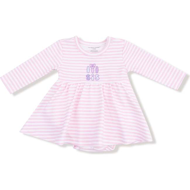 Long Sleeve Play Bodysuit Dress, Sibling Stripes