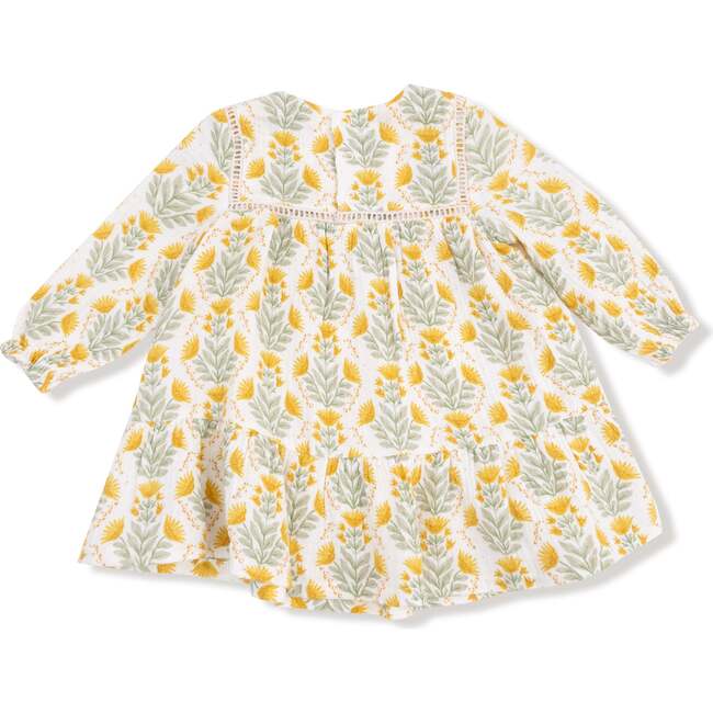 Ladder Trim Dress and Ribbed Leggings, Winter Dandelions - Dresses - 2