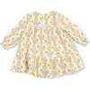Ladder Trim Dress and Ribbed Leggings, Winter Dandelions - Dresses - 2