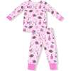 Long Sleeve Loungewear Set Game Day, Pink - Mixed Apparel Set - 1 - thumbnail