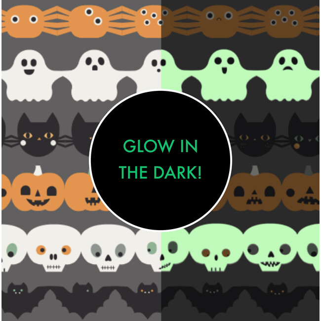 Glow In The Dark Convertible Romper, Halloween Paper Garland - Rompers - 2