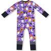 Glow In The Dark Convertible Romper, Costumed Ghosts Purple - Rompers - 3