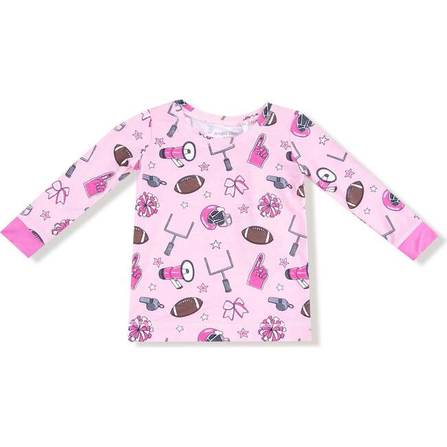 Long Sleeve Loungewear Set Game Day, Pink - Mixed Apparel Set - 2