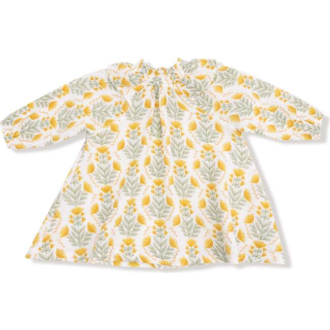 Long Sleeve Ruffle Dress + Bloomer, Winter Dandelions - Dresses - 2