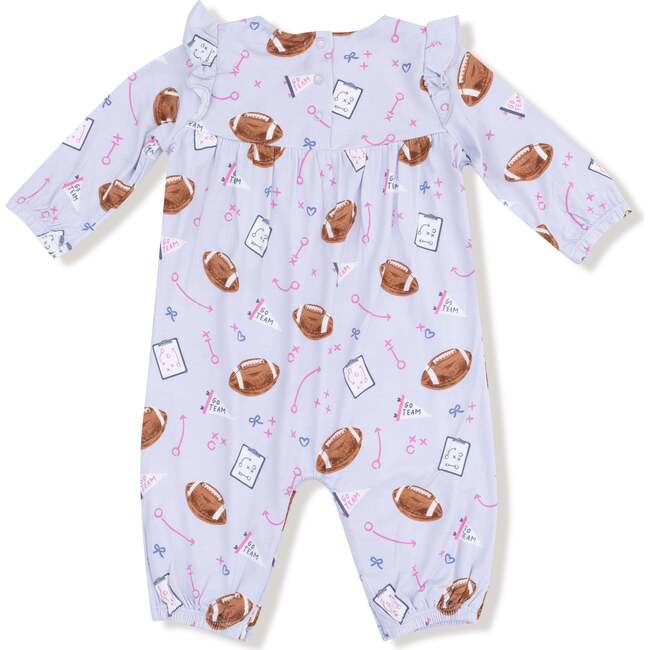Ruffle Sleeve Romper, Touchdown Time Lavender - Rompers - 4