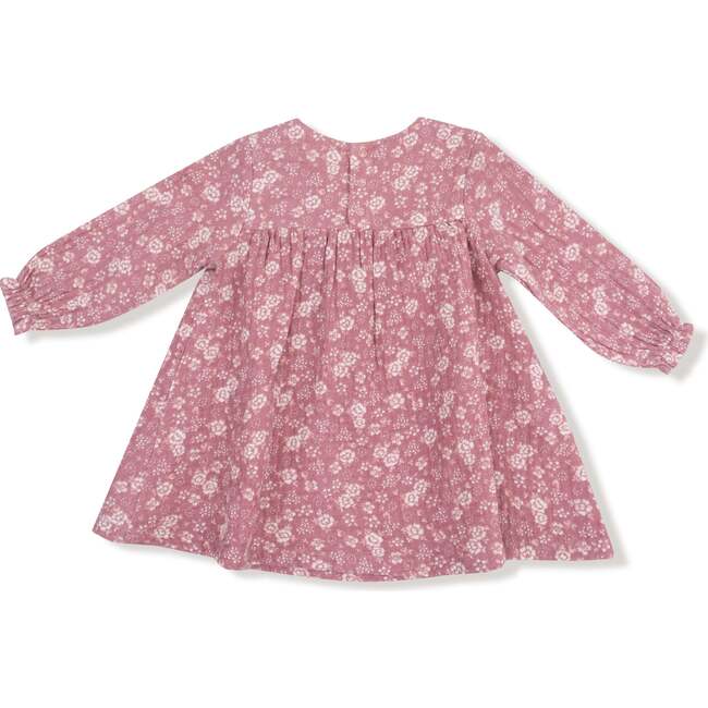 Smocked Ruffle Long Sleeve Dress, Bandana Floral - Dresses - 2