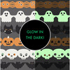 Glow In The Dark 2 Way Zipper Footie, Halloween Paper Garland - Footie Pajamas - 2
