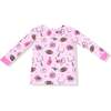 Long Sleeve Loungewear Set Game Day, Pink - Mixed Apparel Set - 3