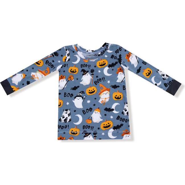 Glow In The Dark Long Sleeve Loungewear Set, Costumed Ghosts - Mixed Apparel Set - 4