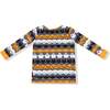 Glow In The Dark Long Sleeve Loungewear Set, Halloween Paper Garland - Mixed Apparel Set - 3