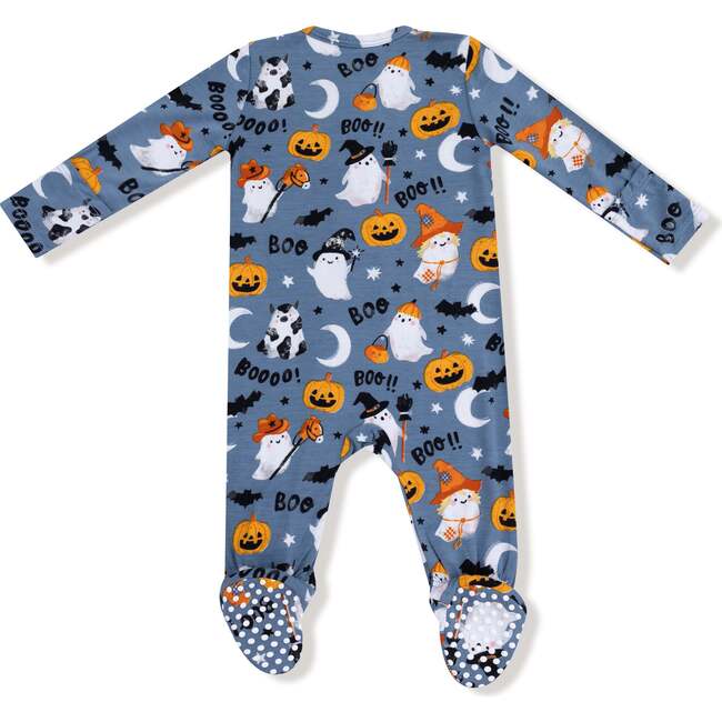 Glow In The Dark 2 Way Zipper Footie, Costumed Ghosts - Footie Pajamas - 3