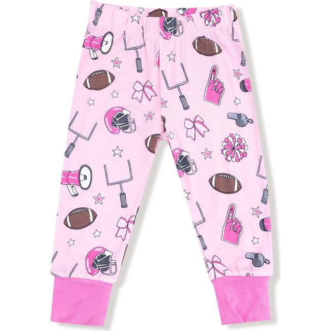 Long Sleeve Loungewear Set Game Day, Pink - Mixed Apparel Set - 4