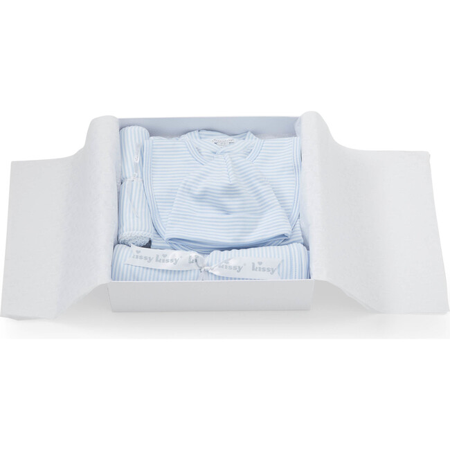 Gift Set w/ Gift Box, Blue Stripes - Mixed Apparel Set - 3