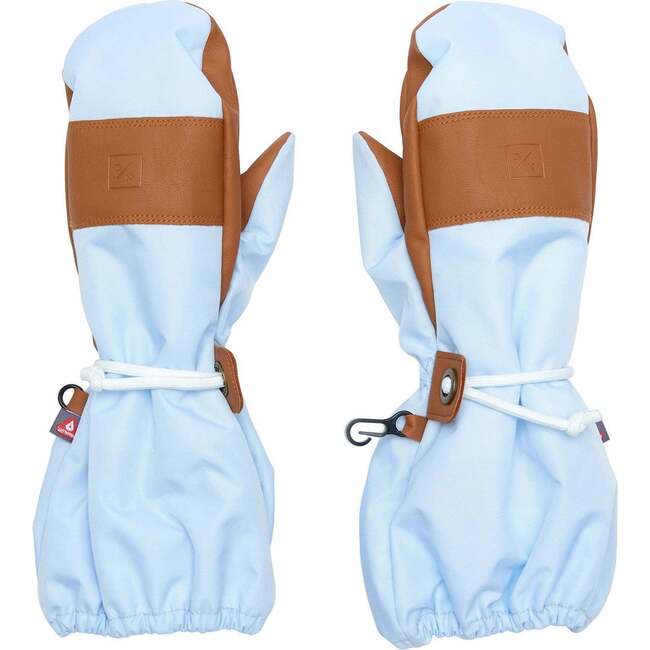 Kids Waterproof Ski Mitten, Cloud Blue