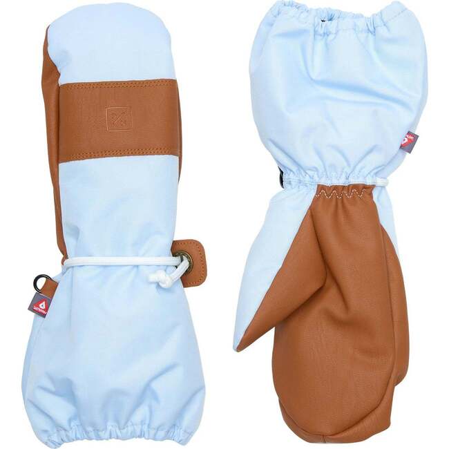 Kids Waterproof Ski Mitten, Cloud Blue - Gloves - 2