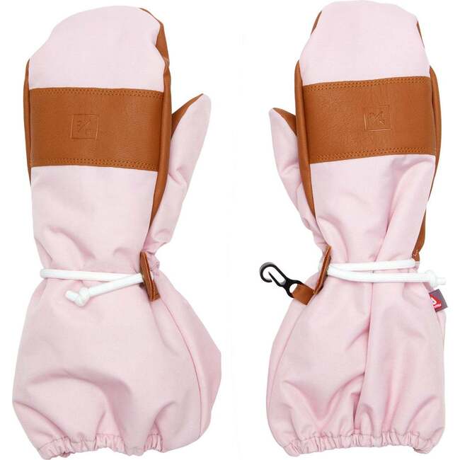 Kids Waterproof Ski Mitten, Ballerina Pink