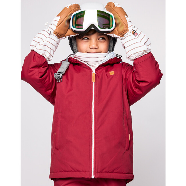 Kids Waterproof Ski Mitten, Breton Stripe - Gloves - 5