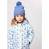 Kids Knit Winter Hat with Knit Pom, Mountain Blue - Hats - 3