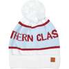 Adult Northern Classics Knit Pom Hat, Winter White and Cloud Blue - Hats - 1 - thumbnail