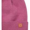 Kids Knit Winter Hat with Faux Fur Pom, Rose Pink - Hats - 2
