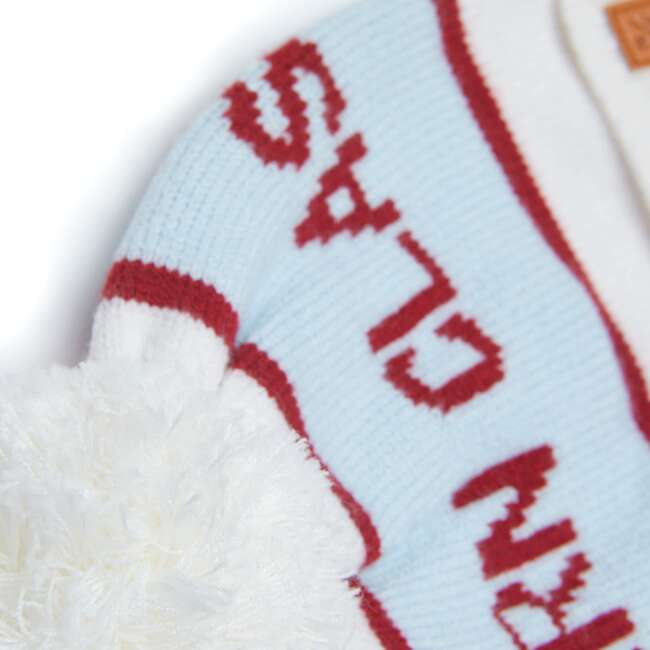 Adult Northern Classics Knit Pom Hat, Winter White and Cloud Blue - Hats - 2