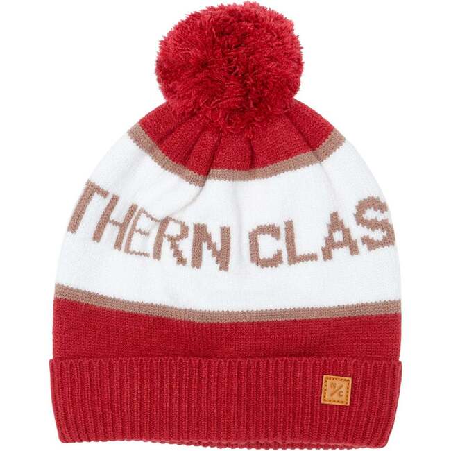 Adult Northern Classics Knit Pom Hat, Heritage Red and Winter White