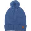 Adult Knit Winter Hat with Knit Pom, Mountain Blue - Winter Hats - 1 - thumbnail
