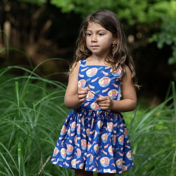 Pinafore Dress in Ramen - Dresses - 3