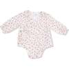 Muslin Long Sleeve Kimono Bodysuit, Carrie Floral - Onesies - 1 - thumbnail