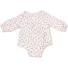 Muslin Long Sleeve Kimono Bodysuit, Carrie Floral - Onesies - 2