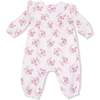 Long Sleeve Petal Ruffle Romper, Belle Rosette Dot - Rompers - 1 - thumbnail