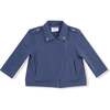 Motorcycle Varsity Jacket, Vintage Indigo - Jackets - 1 - thumbnail