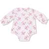 Long Sleeve Kimono Bodysuit, Belle Rosette Dot - Onesies - 2
