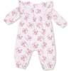 Long Sleeve Petal Ruffle Romper, Belle Rosette Dot - Rompers - 2
