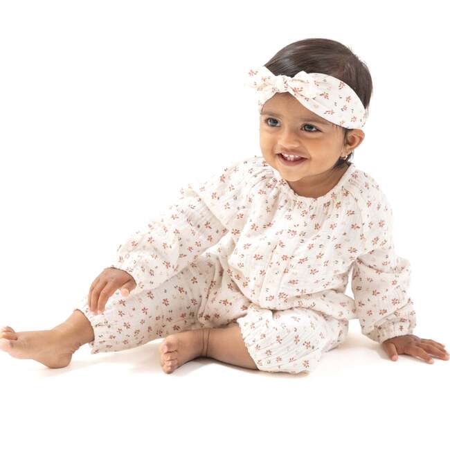 Muslin Peasant Romper, Carrie Floral Muslin - Rompers - 2