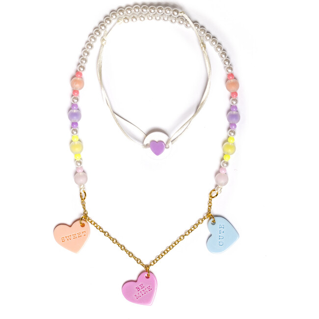 Lilies & Roses- Candy Hearts Necklace - Necklaces - 1