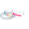 Sweet Bears Pearlized Bangles, Clear & Pastel Candy Colors (Set Of 3) - Bracelets - 1 - thumbnail
