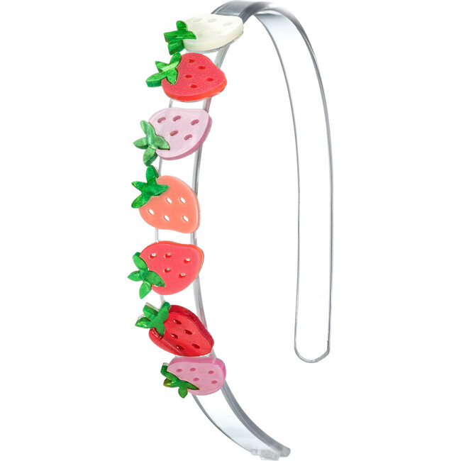 Strawberry Pearlized Headband, Clear & Multicolors