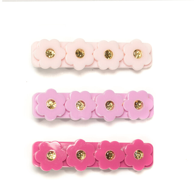 Fresh Flowers Clips, Pink - Hair Accessories - 1