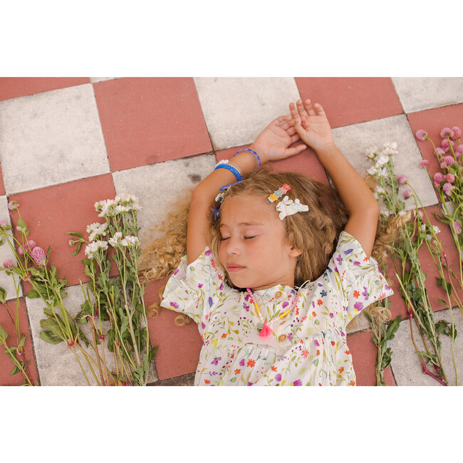 Hop Bunny Pearlized Alligator Clips, Gold